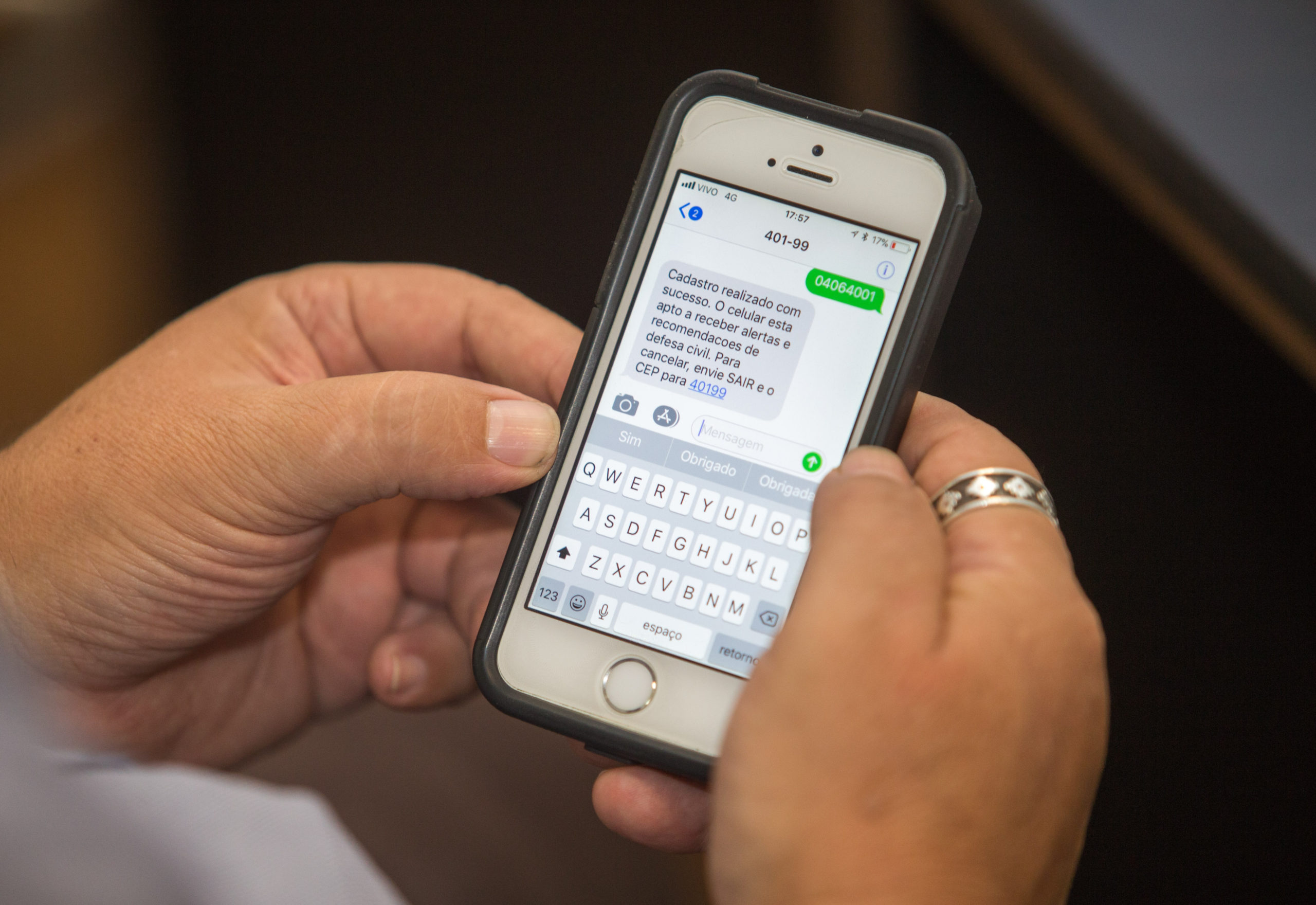 Cadastrar Mensagem via Celular - SMS