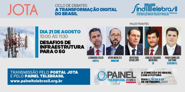 SindiTelebrasil discute desafios da infraestrutura para o 5G na próxima sexta-feira, 21