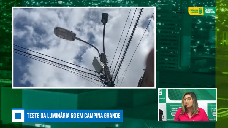 Campina Grande inicia piloto de luminária 5G ao lado de ecossistema de fornecedores