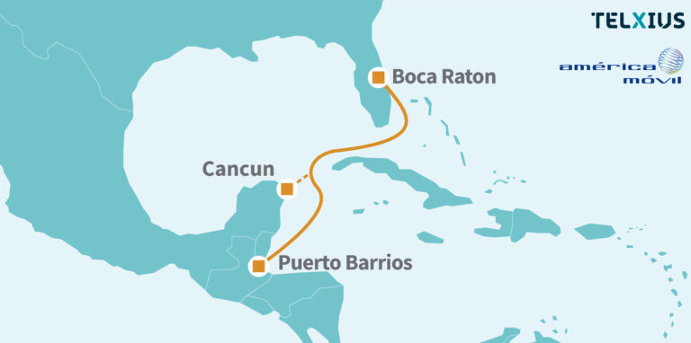 América Móvil e Telxius anunciam cabo submarino na América Central